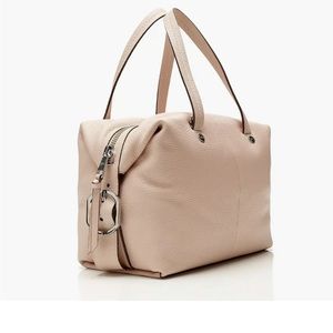 NWT J. Crew Women's Bristol Convertible Satchel in Pebbled Leather- Pink